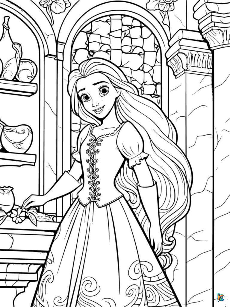 Rapunzel Coloring Pages Coloringpageskc