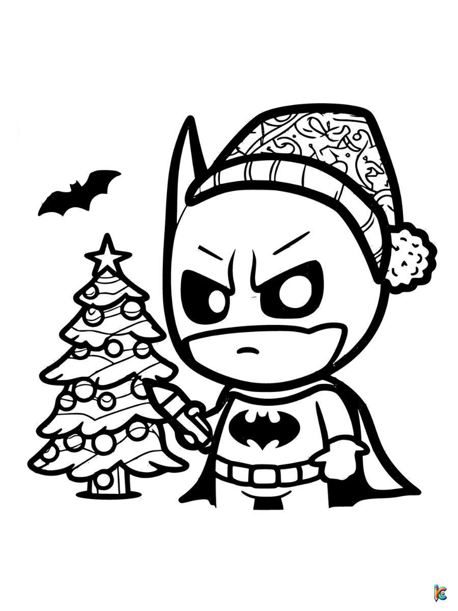 Christmas Batman coloring pages