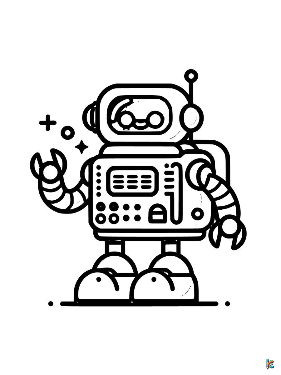Coloring pages of robots
