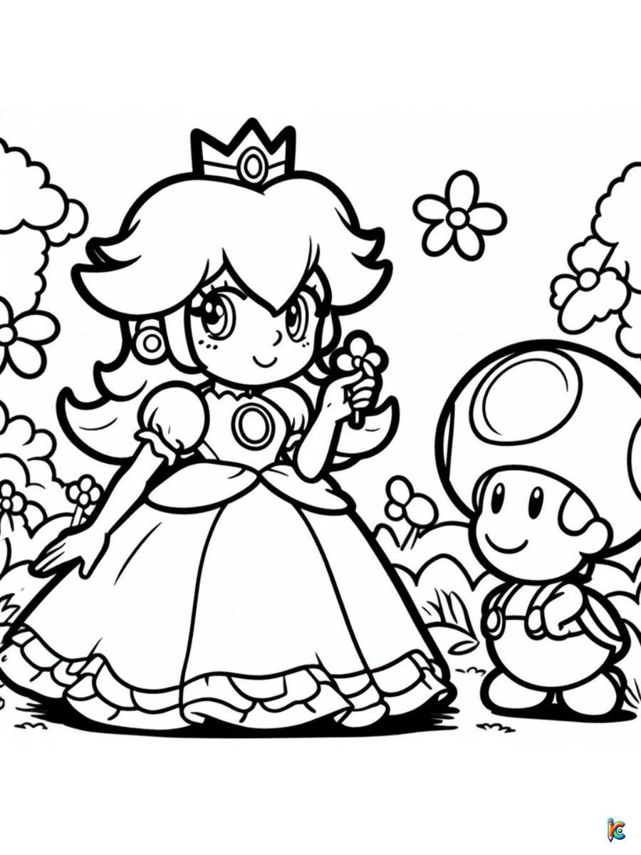 Princess peach and toad