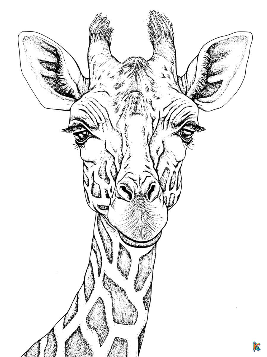 adult coloring pages giraffe