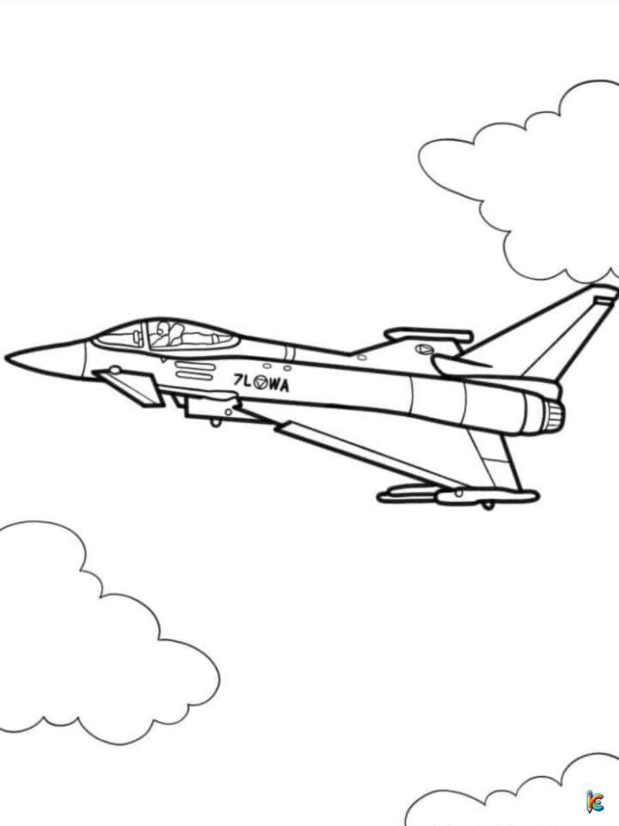 airplane coloring page kids