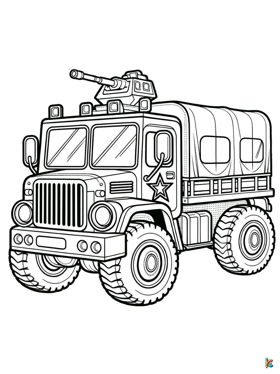 army truck coloring pages