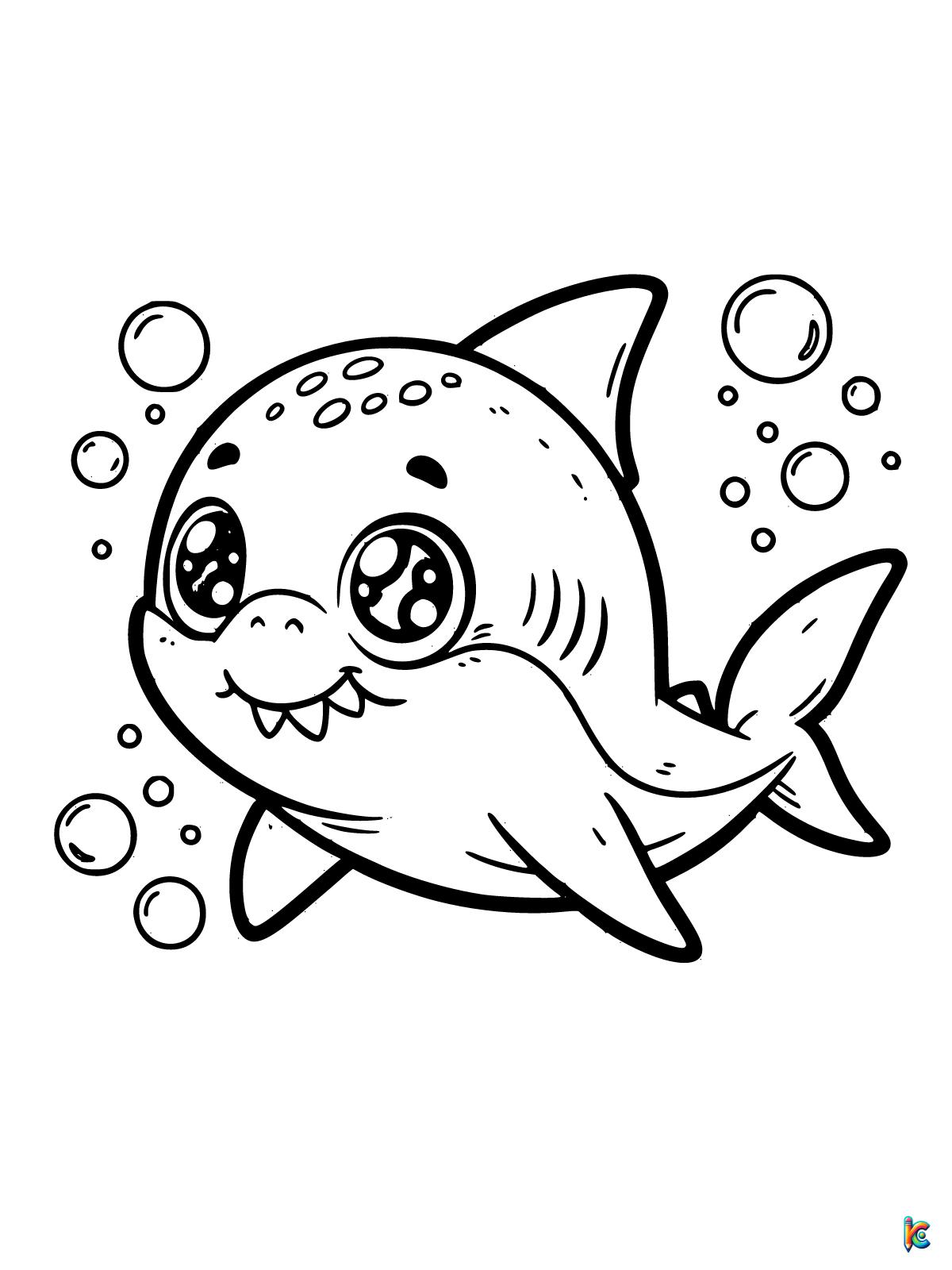 baby shark coloring page free