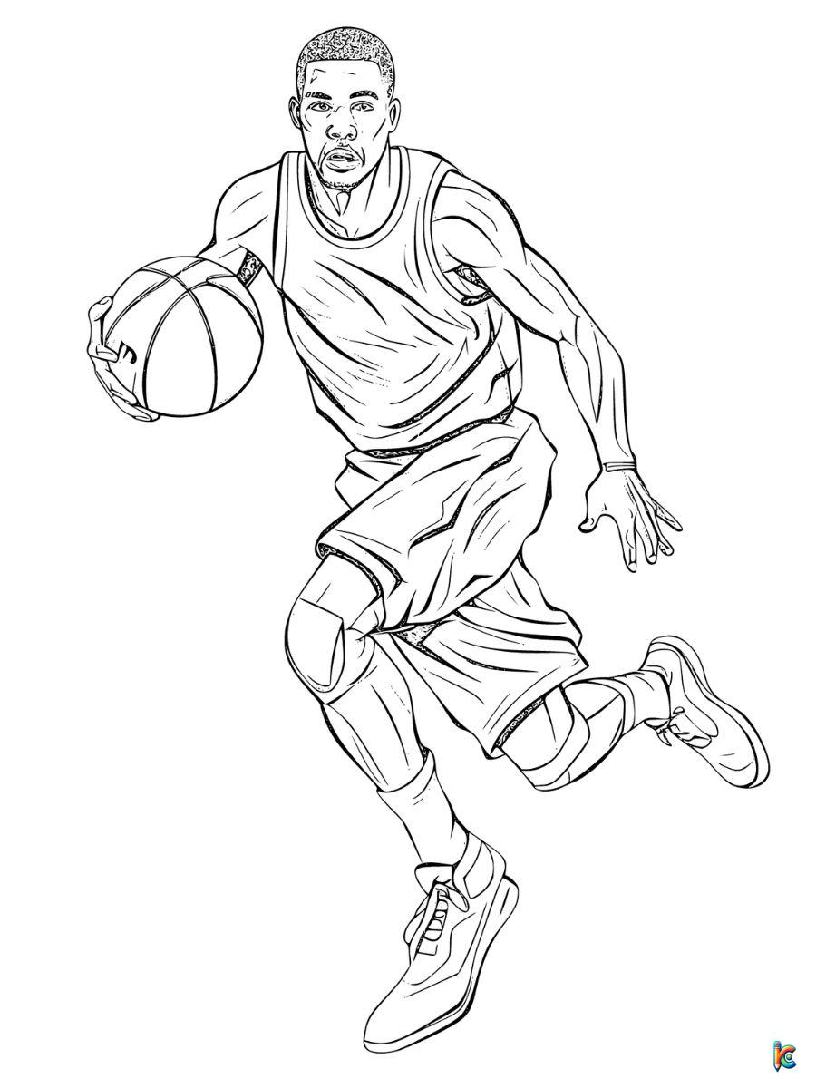 basketball coloring pages nba players