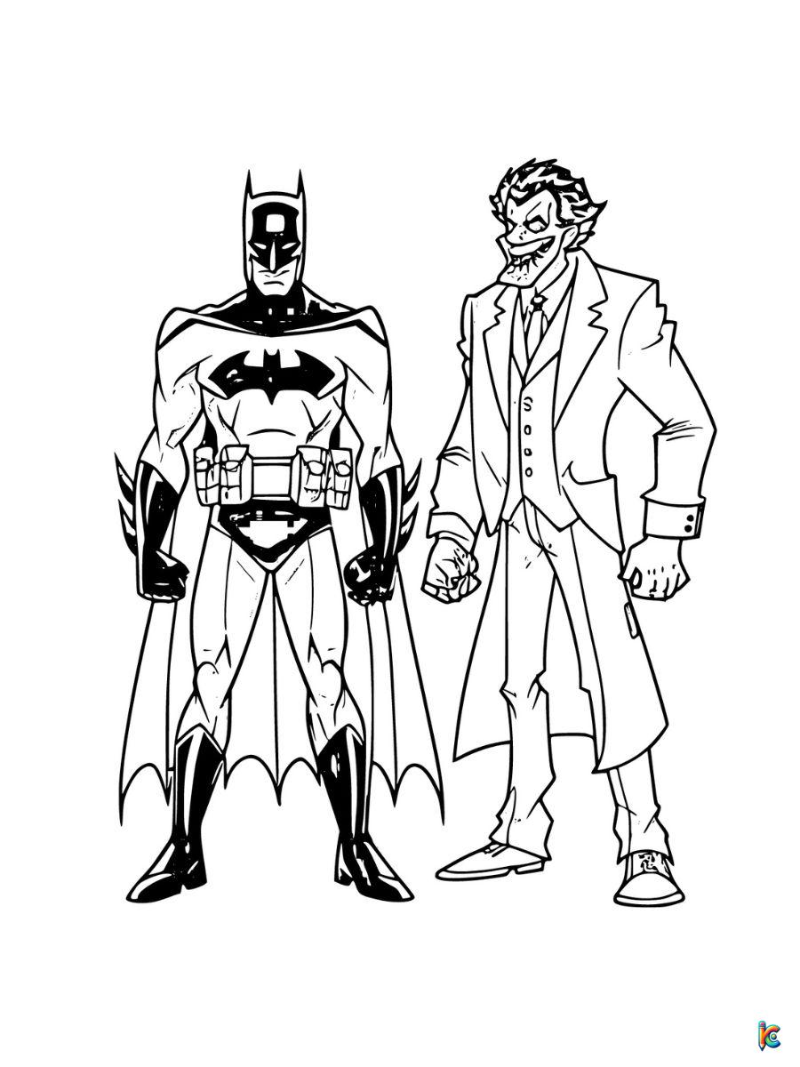 batman and joker coloring page