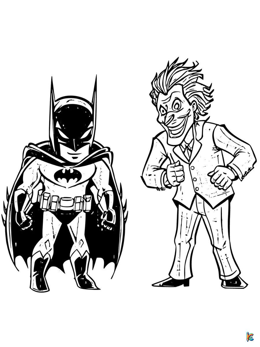 batman and joker coloring pages