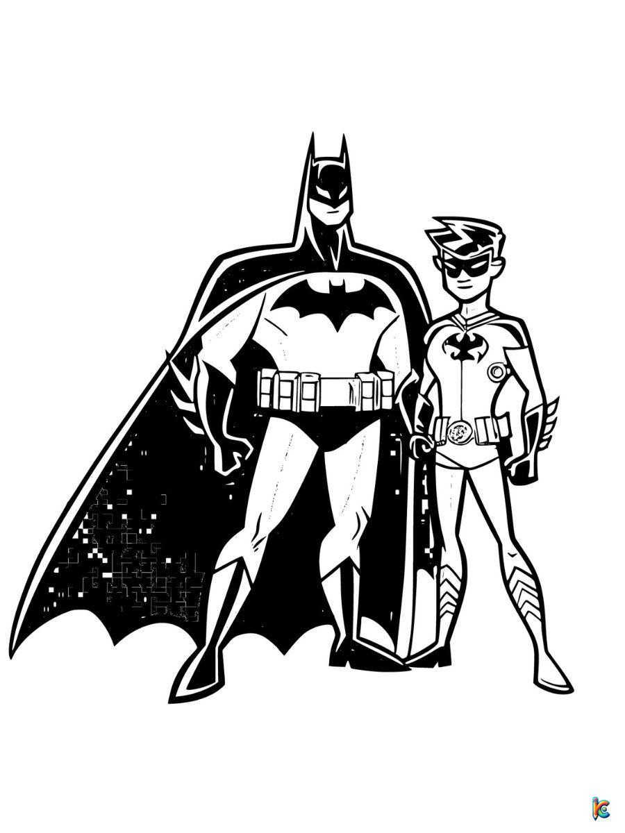batman and robin coloring pages free
