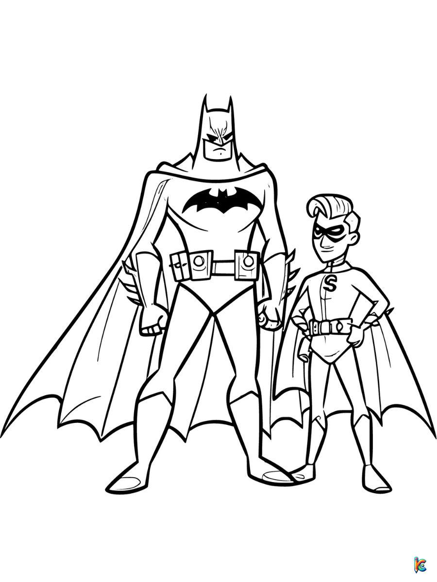 batman and robin coloring pages printable