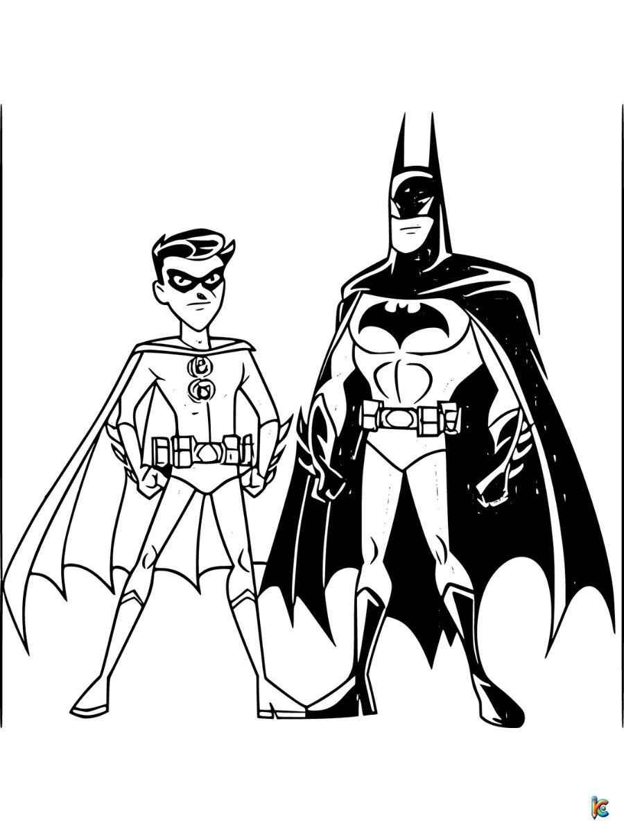 batman and robin printable coloring pages