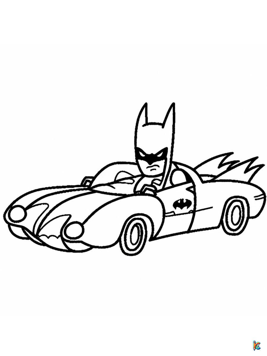 batman car coloring page