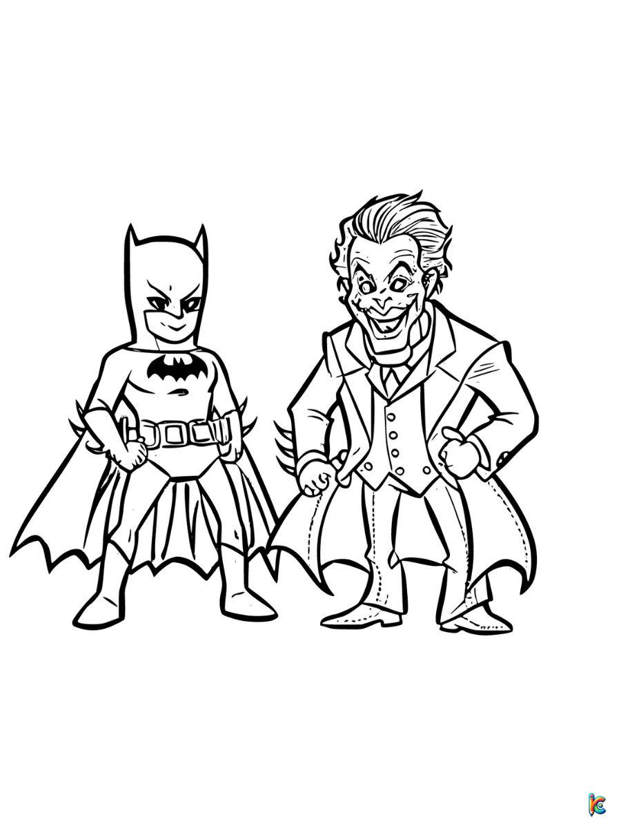 batman joker coloring pages