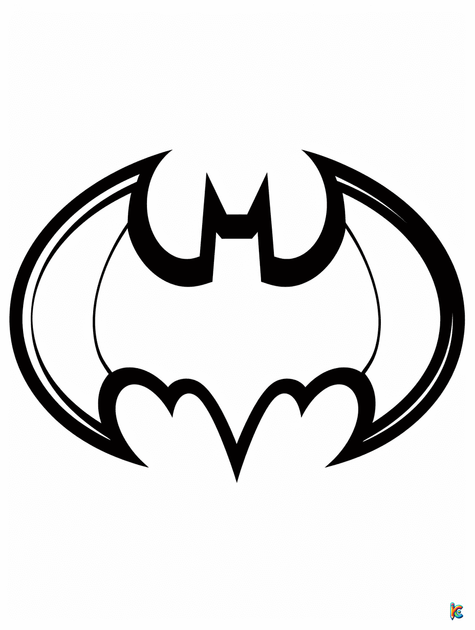 batman logo coloring pages free