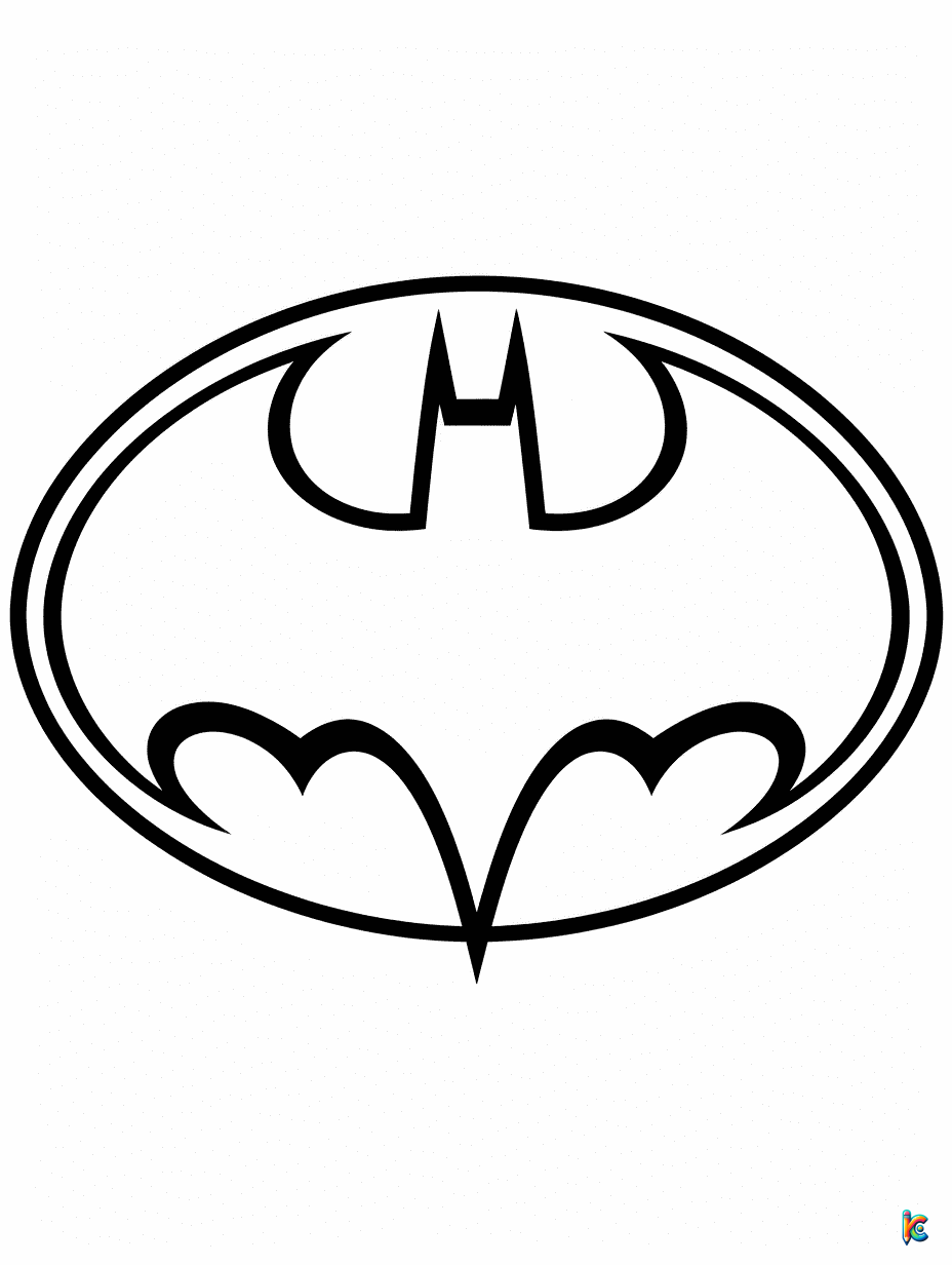 batman logo coloring pages printables