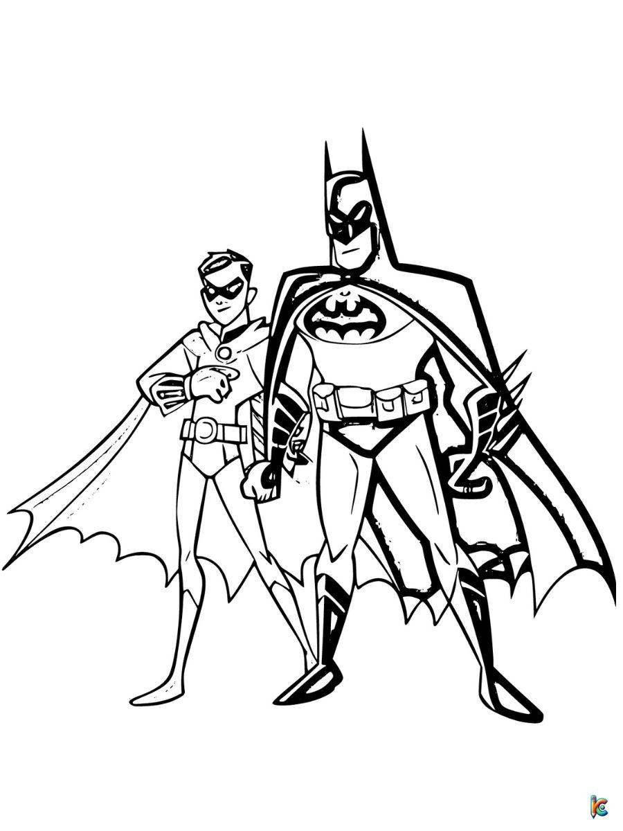 batman robin coloring page