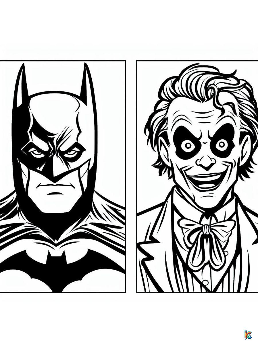 batman vs joker coloring pages
