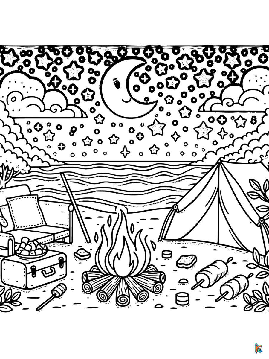 beach coloring pages printable
