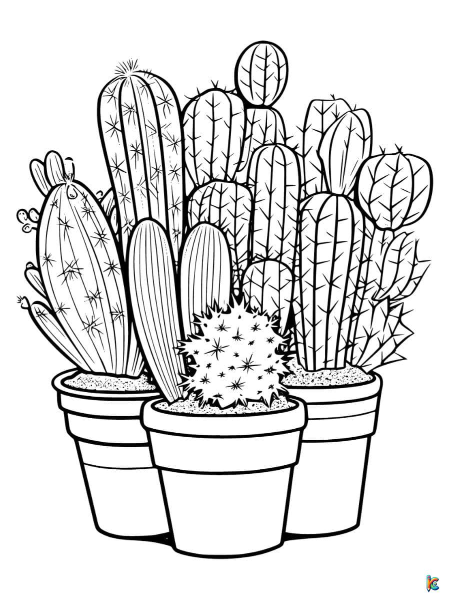 cactus color page