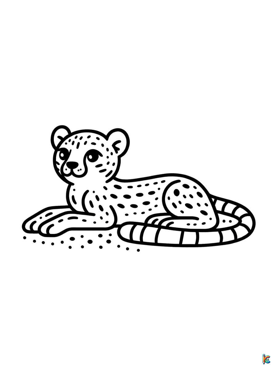 cheetah coloring pages printable