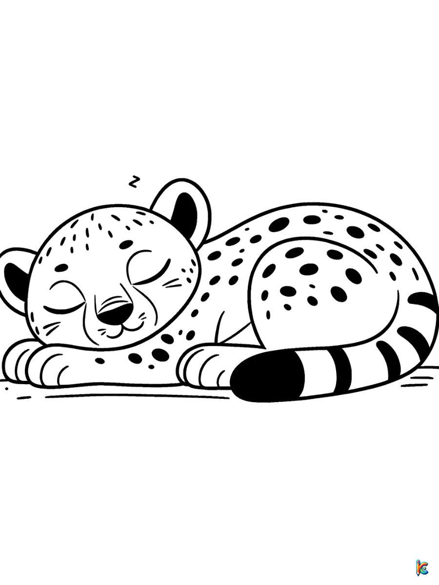 cheetah coloring pages to print
