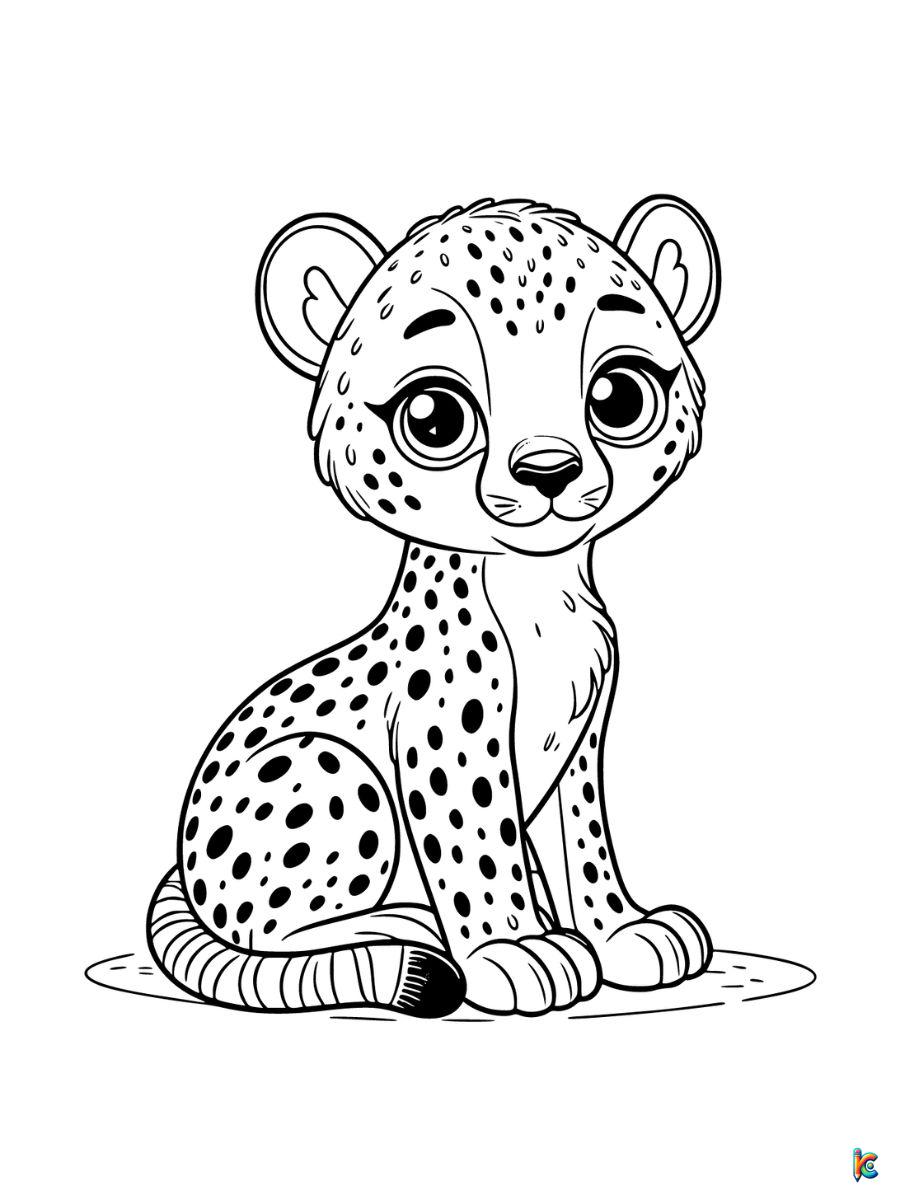 cheetah print coloring pages