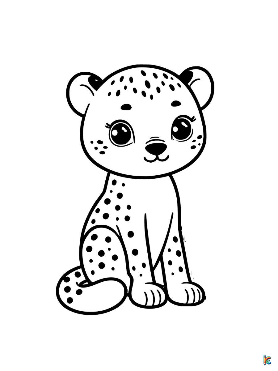 cheetah printable coloring pages