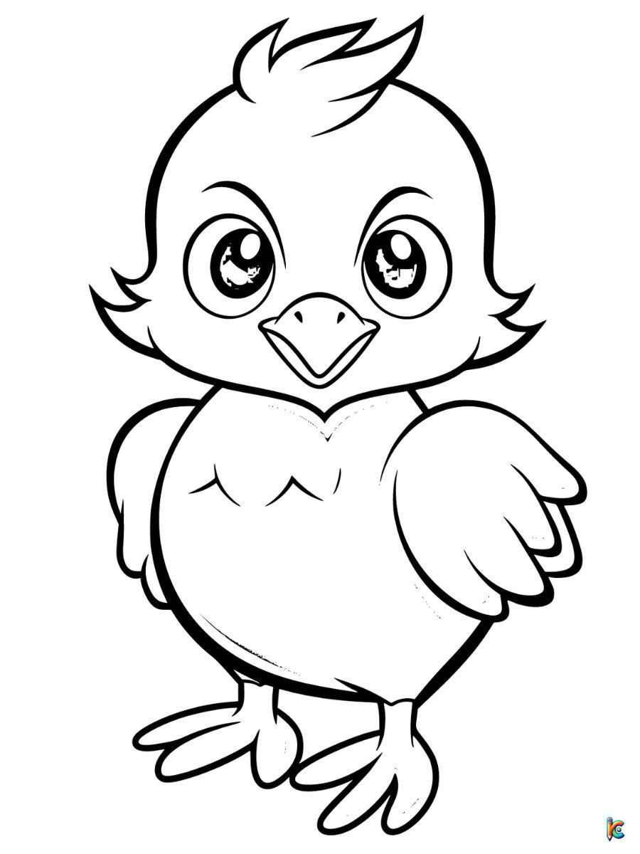 chicken coloring pages cute