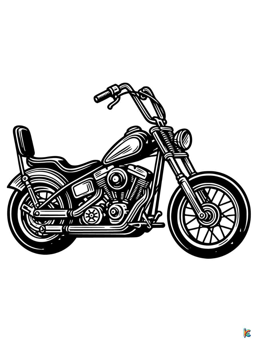 chopper motorcycle coloring sheets