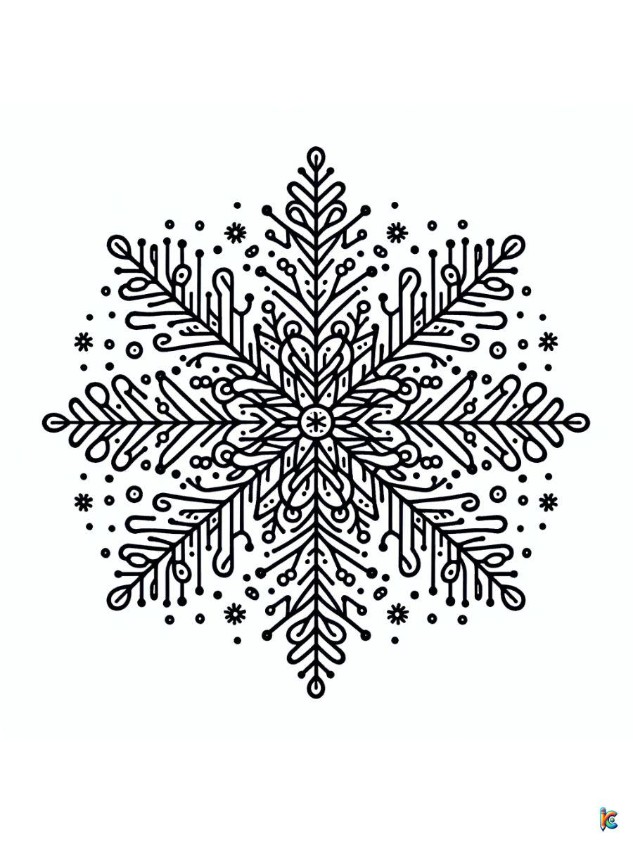 christmas coloring pages snowflakes