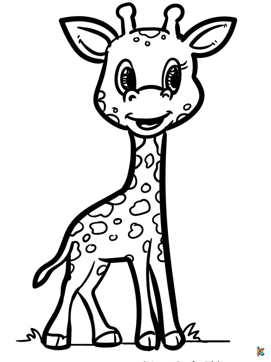 color page giraffe