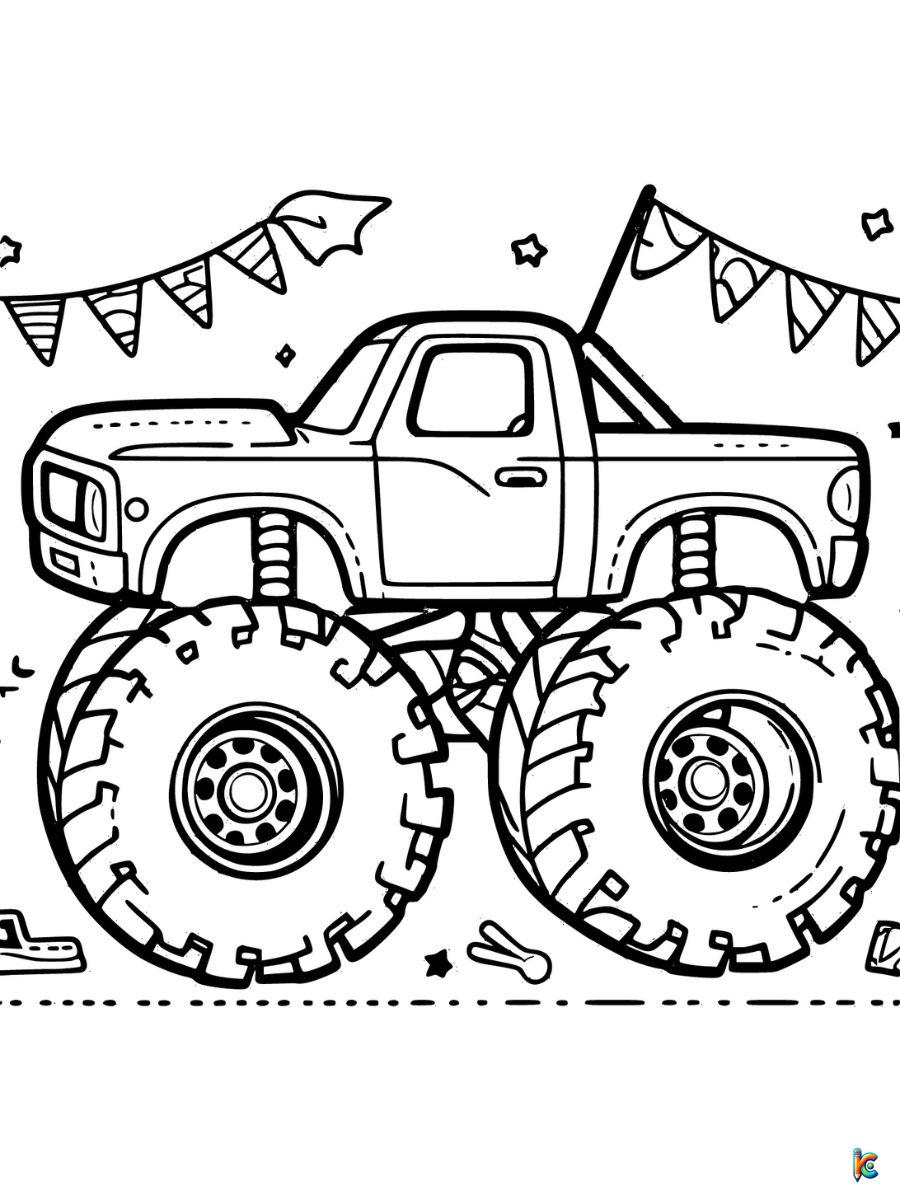 color pages monster trucks