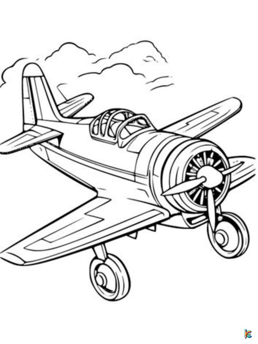 coloring airplane pages