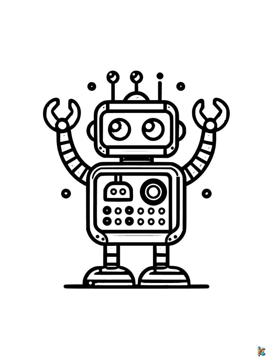 coloring page robot