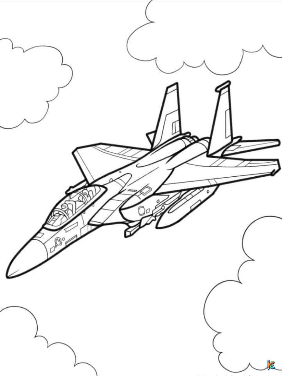 coloring pages airplanes jets