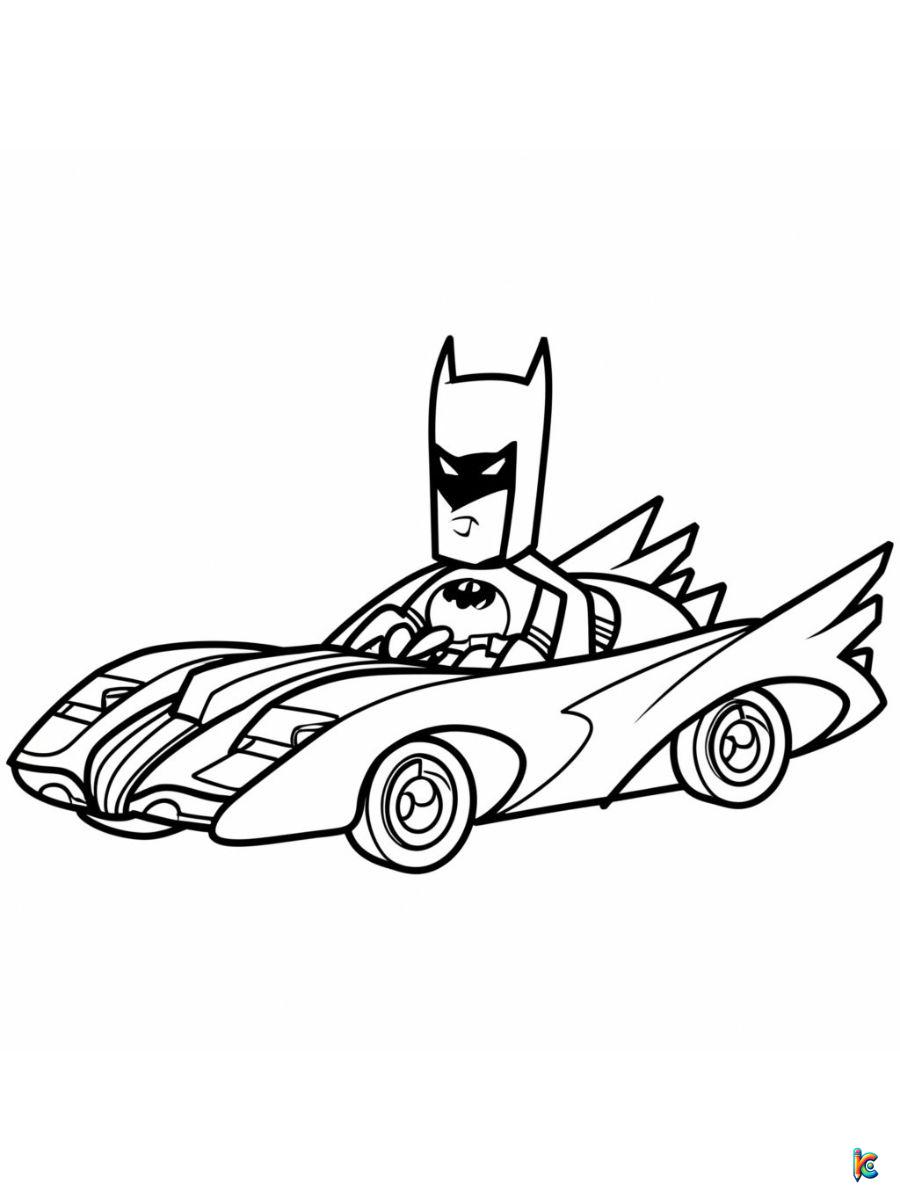 coloring pages batman car