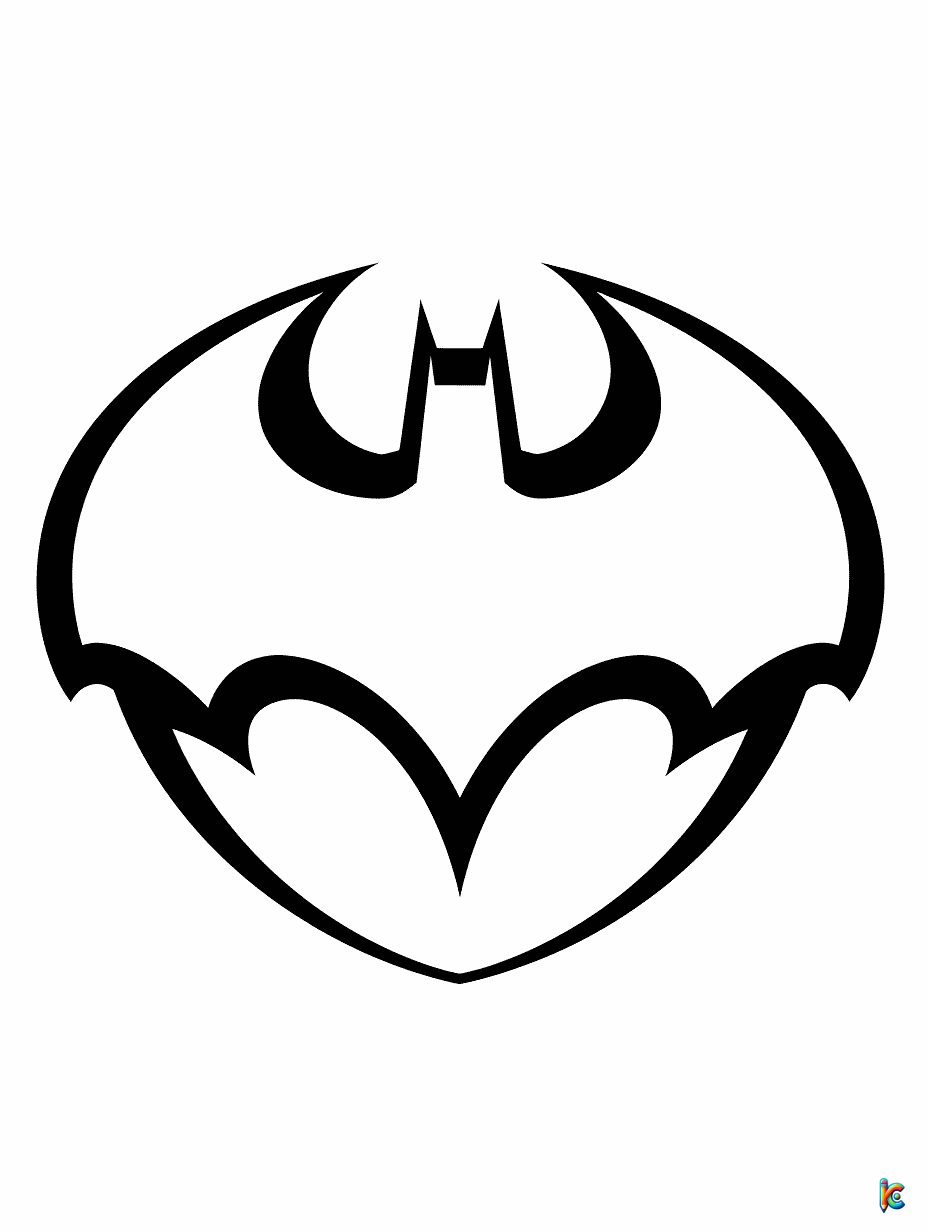 coloring pages batman logo