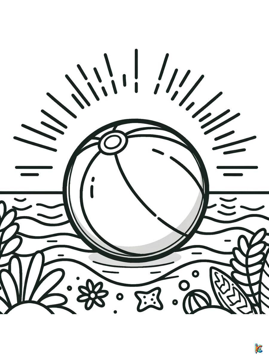 coloring pages beach ball