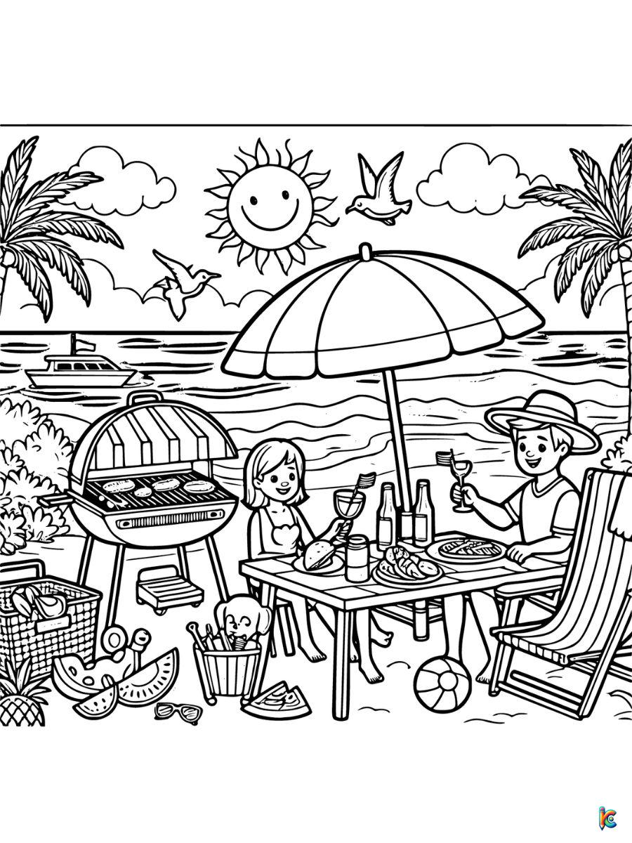 coloring pages beach