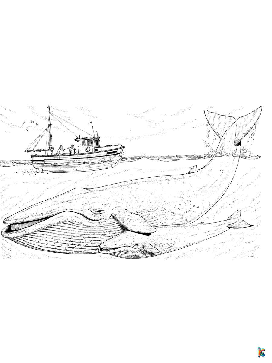 coloring pages blue whale