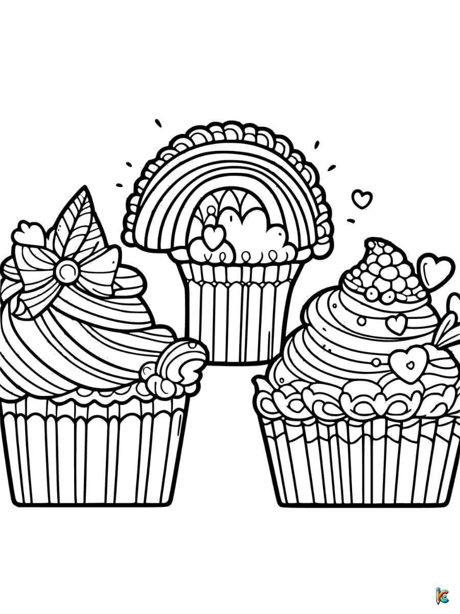 coloring pages cupcakes