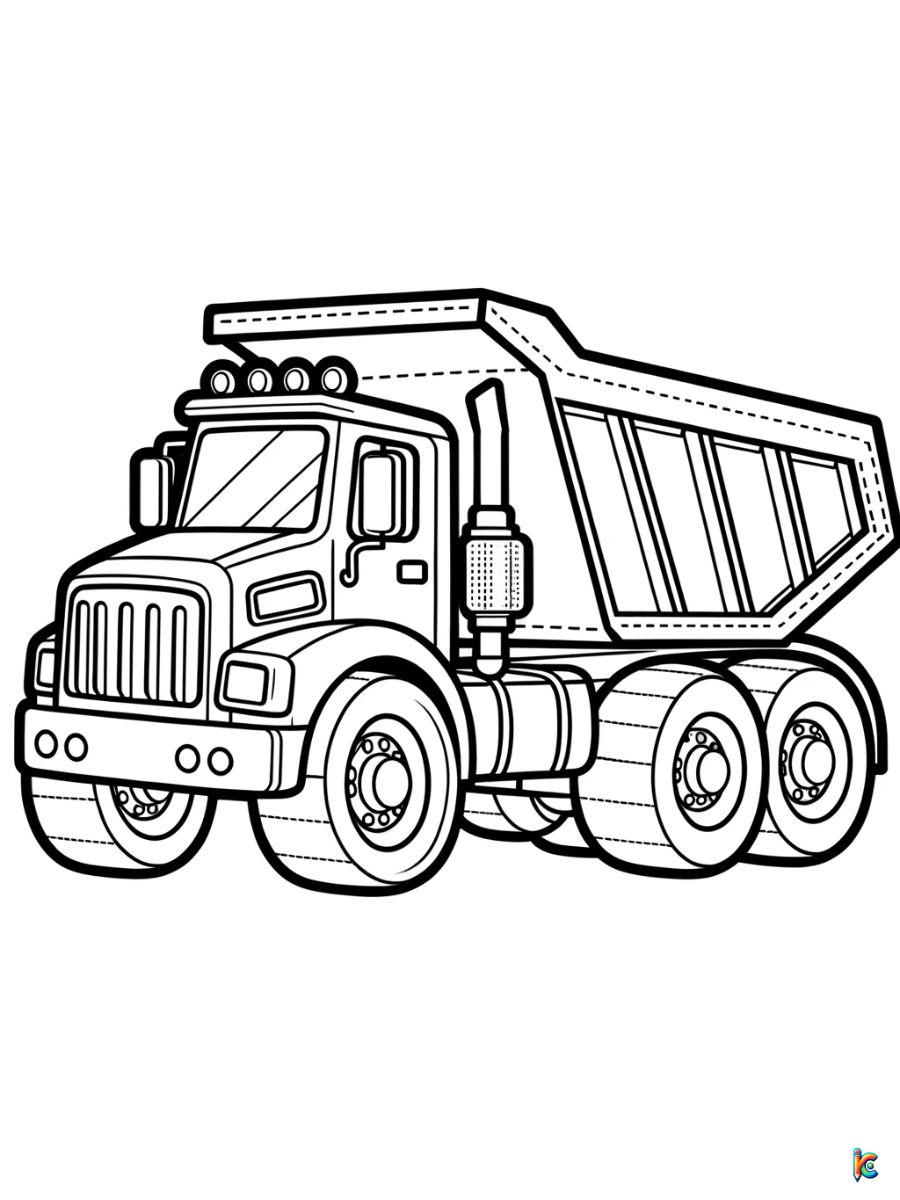 coloring pages dump truck