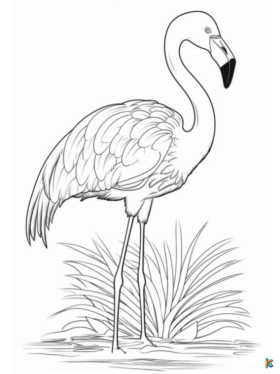 coloring pages flamingo