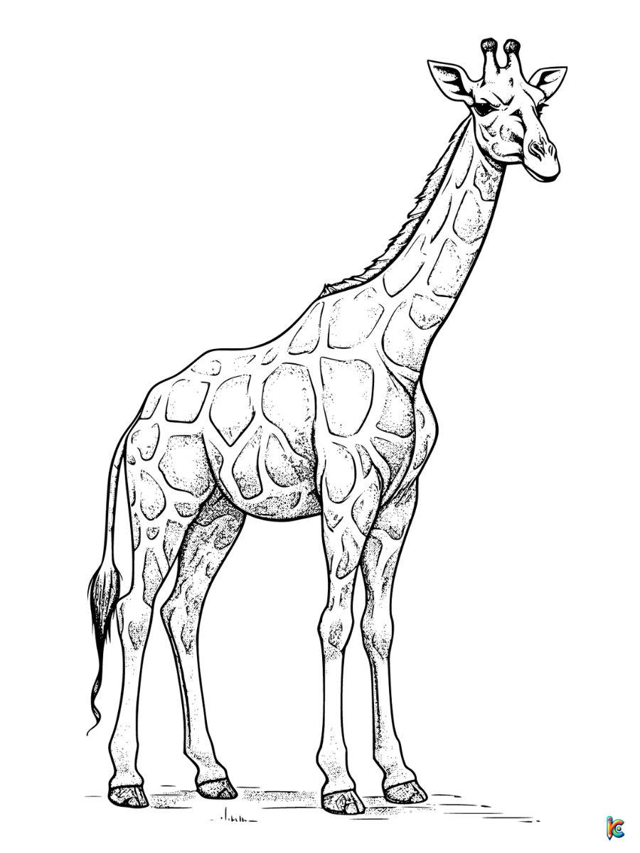 coloring pages for adults giraffe