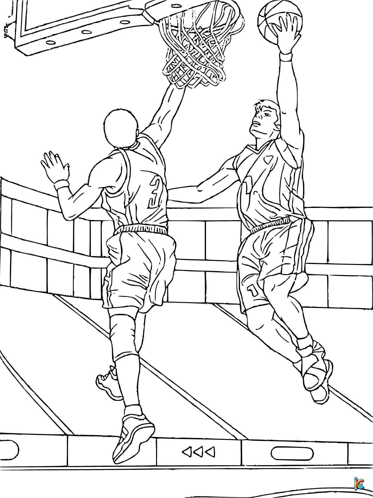 coloring pages for basketball