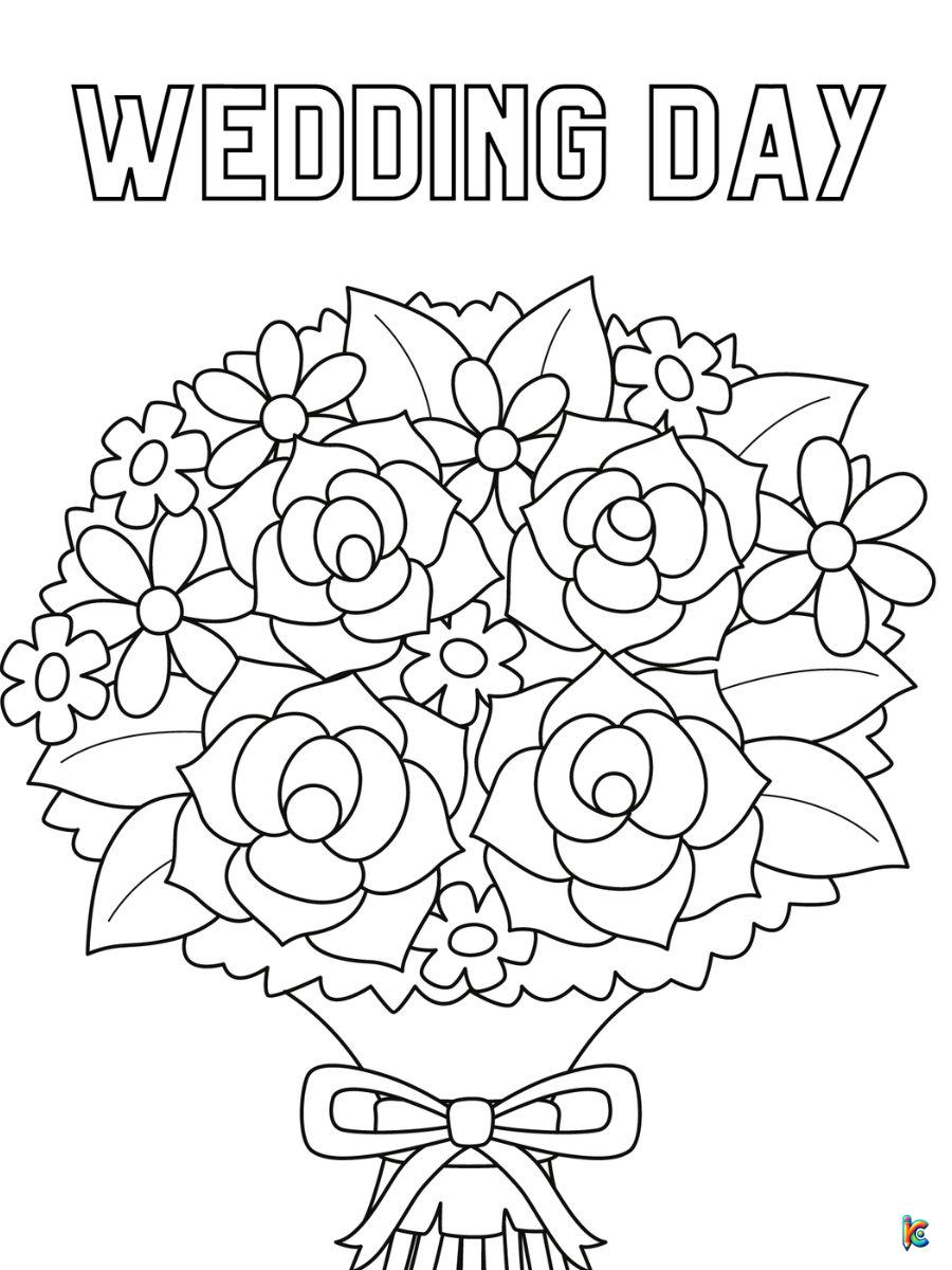 coloring pages for wedding