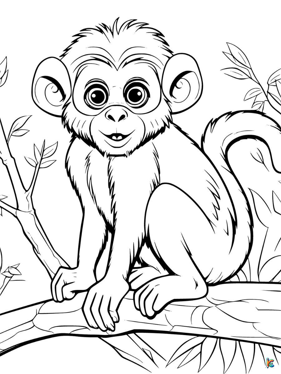 coloring pages monkey
