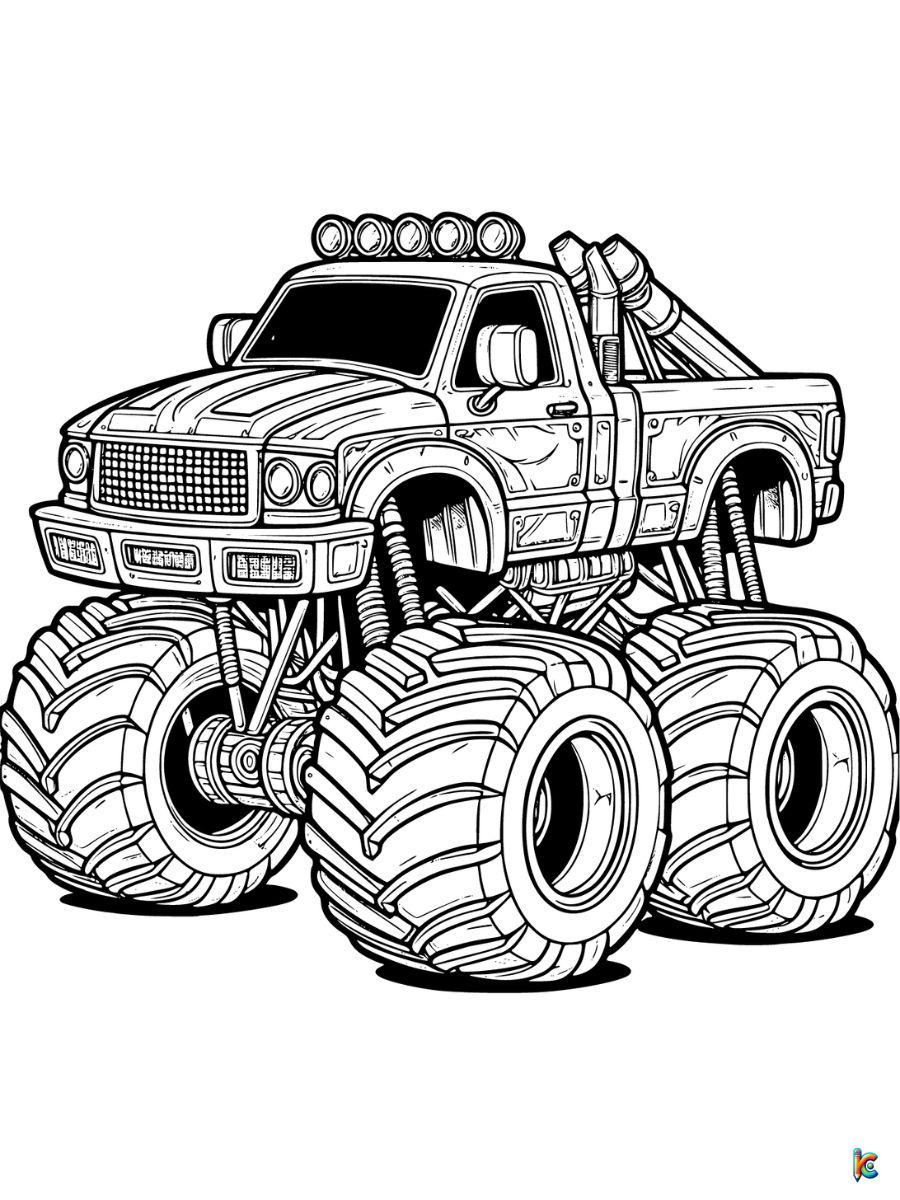 coloring pages monster trucks