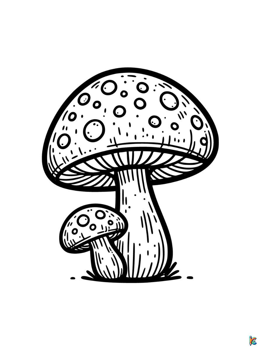coloring pages mushrooms