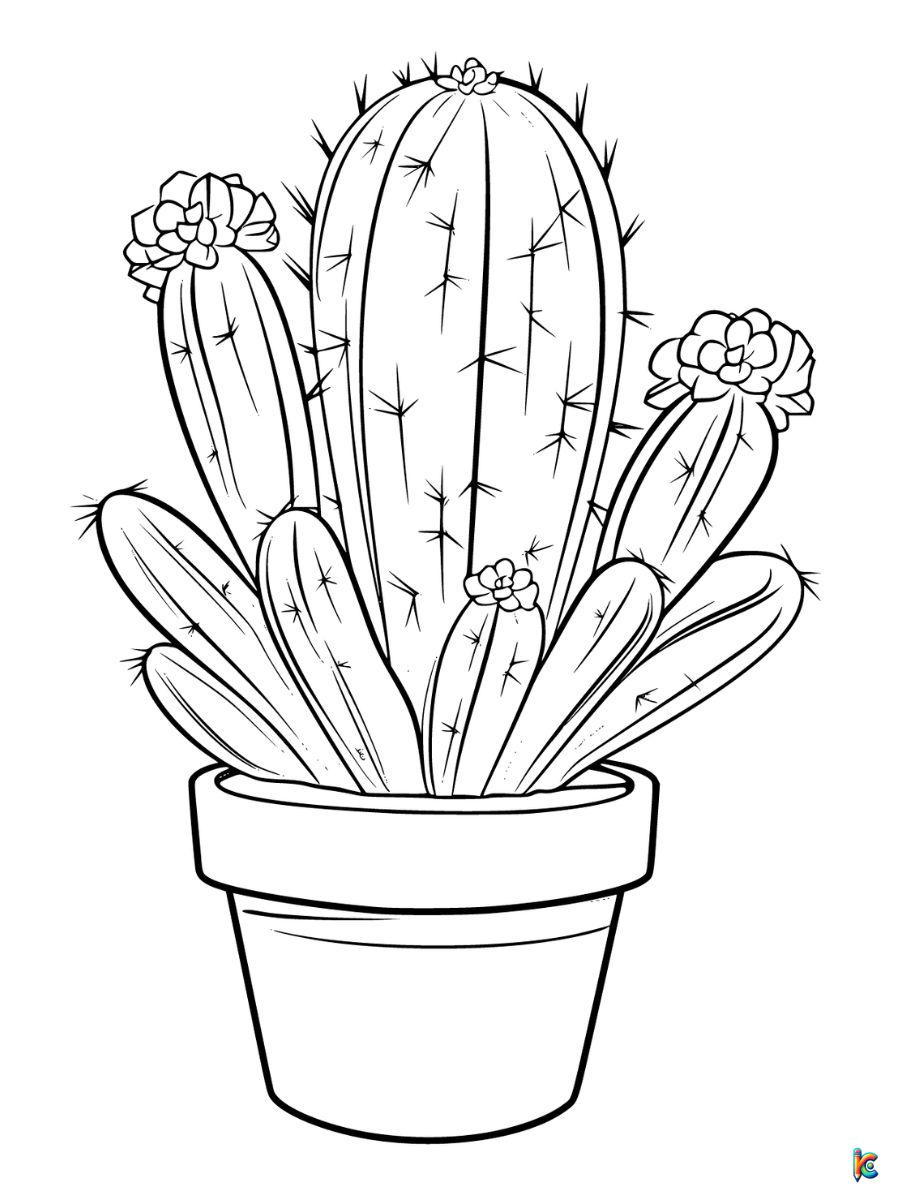 coloring pages of cactus