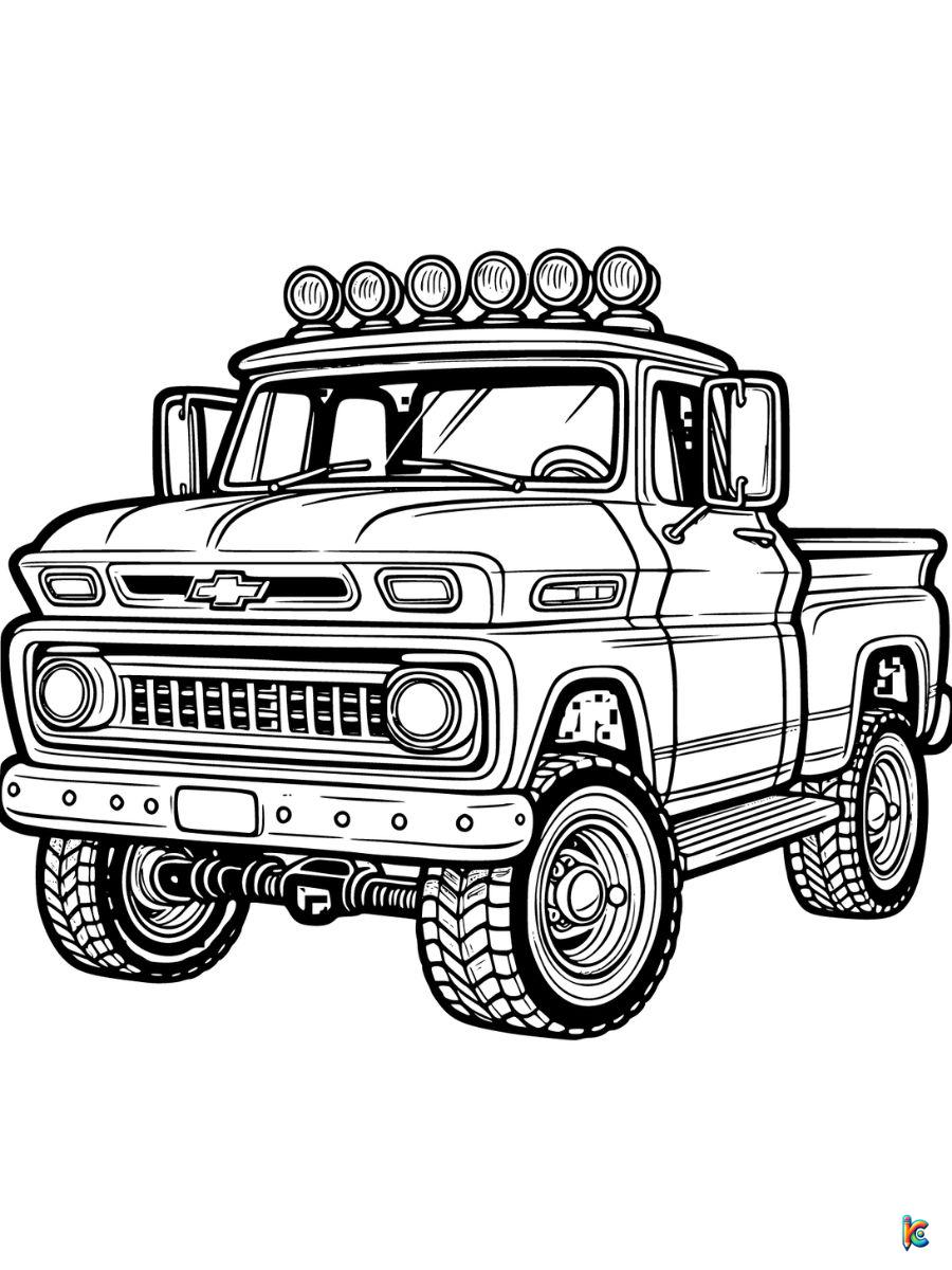 coloring pages of chevy trucks